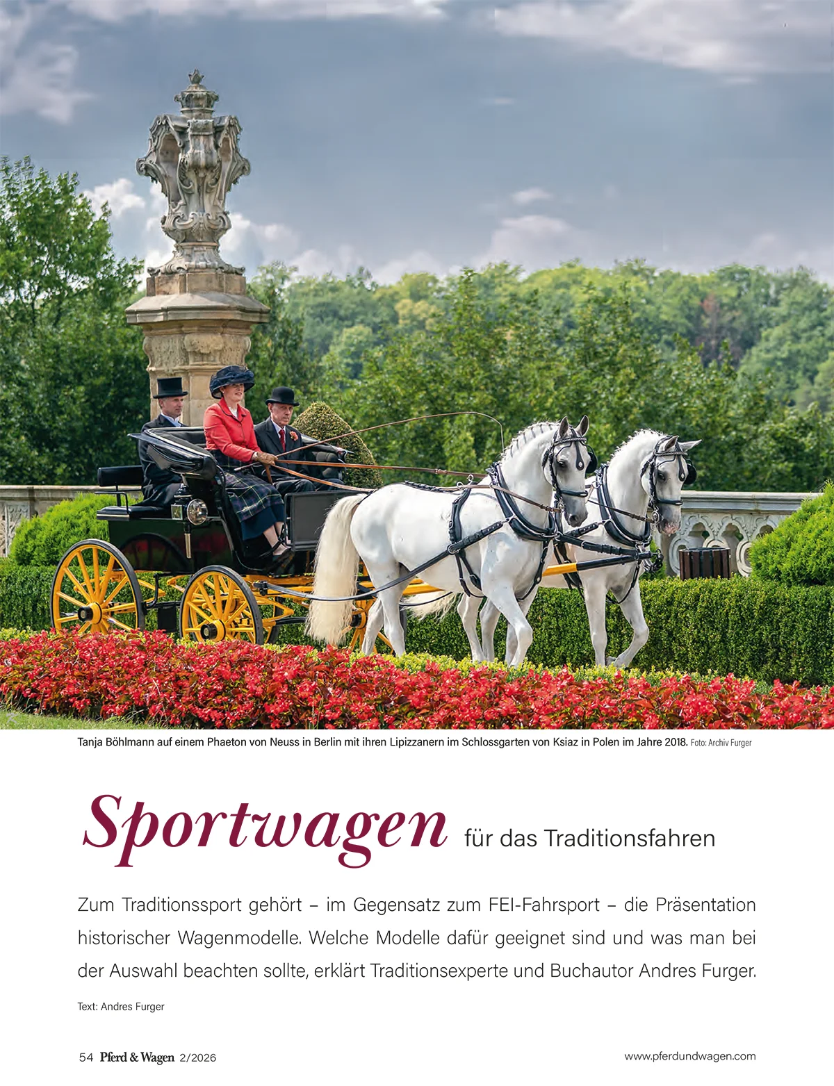 Andres Furger: Sportwagen für das Tradionsfahren