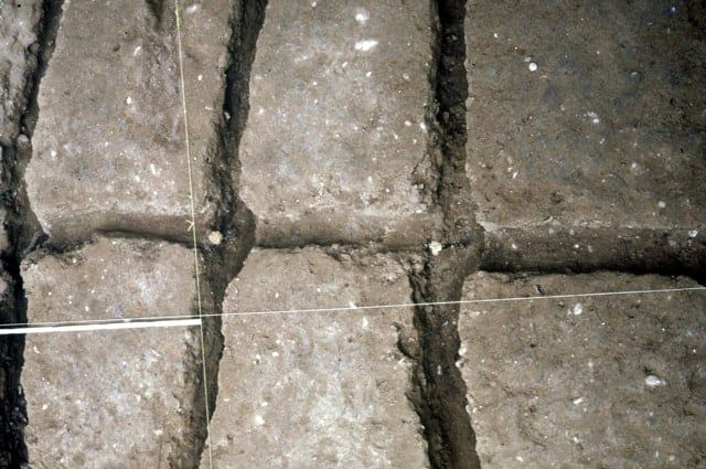 Hohlräume der Balkengitter des Murus Gallicus