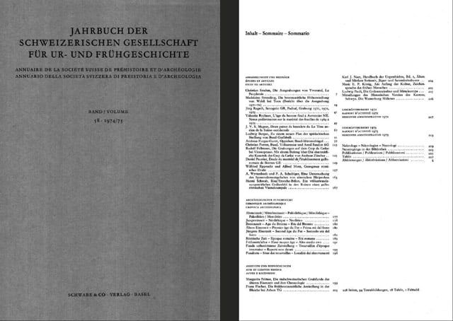 Jahrbuch der Schweizerischen Gesellschaft für Ur- und Frühgeschichte